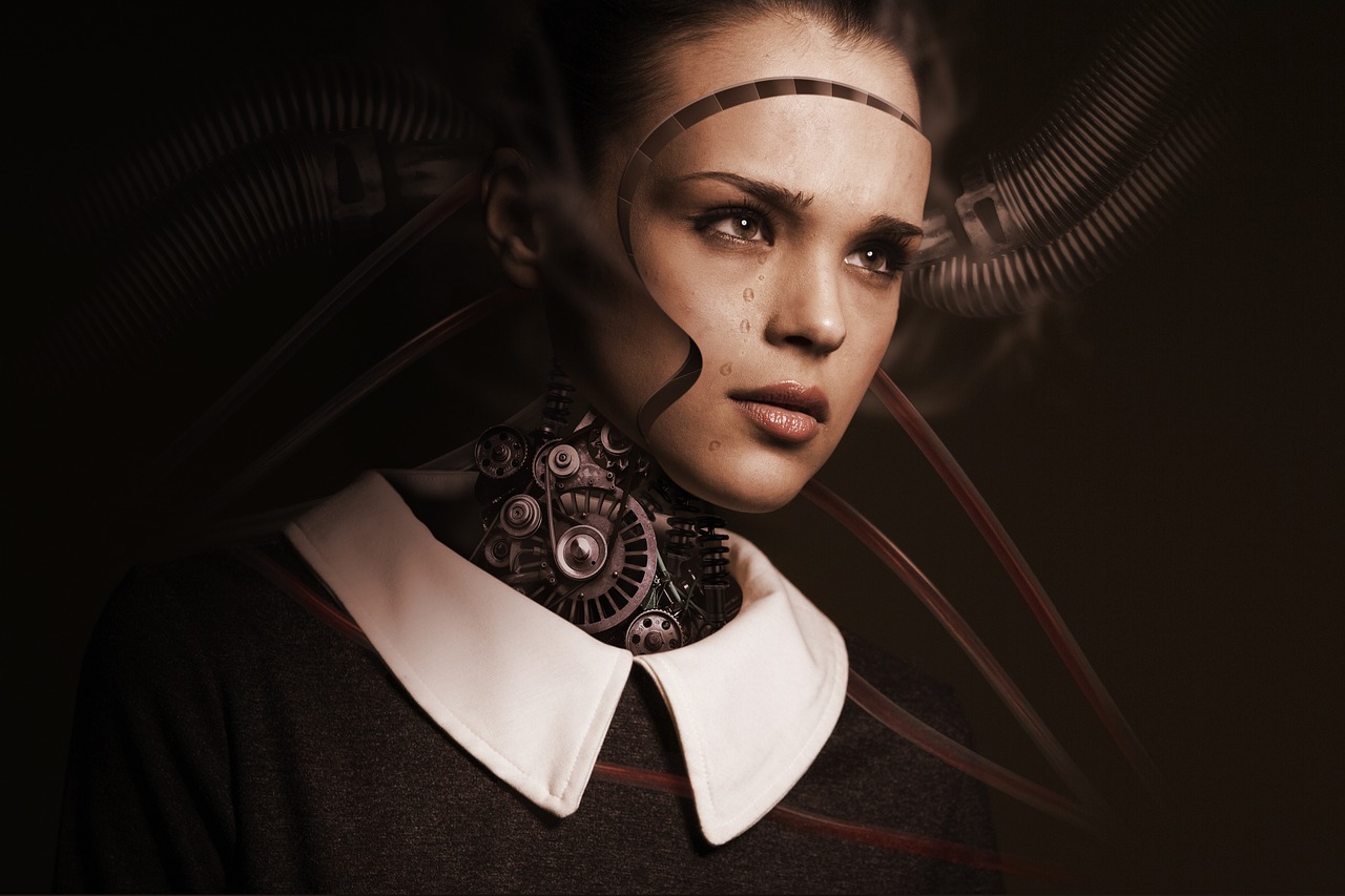 robot, woman, face, cry, sad, artificial intelligence, future, machine, digital, technology, robotics, girl, sad girl, human, android, circuit board, binary, connections, cyborg, digitization, science fiction, ai